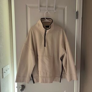 Ralph Lauren Cream Pullover with Brown Trim